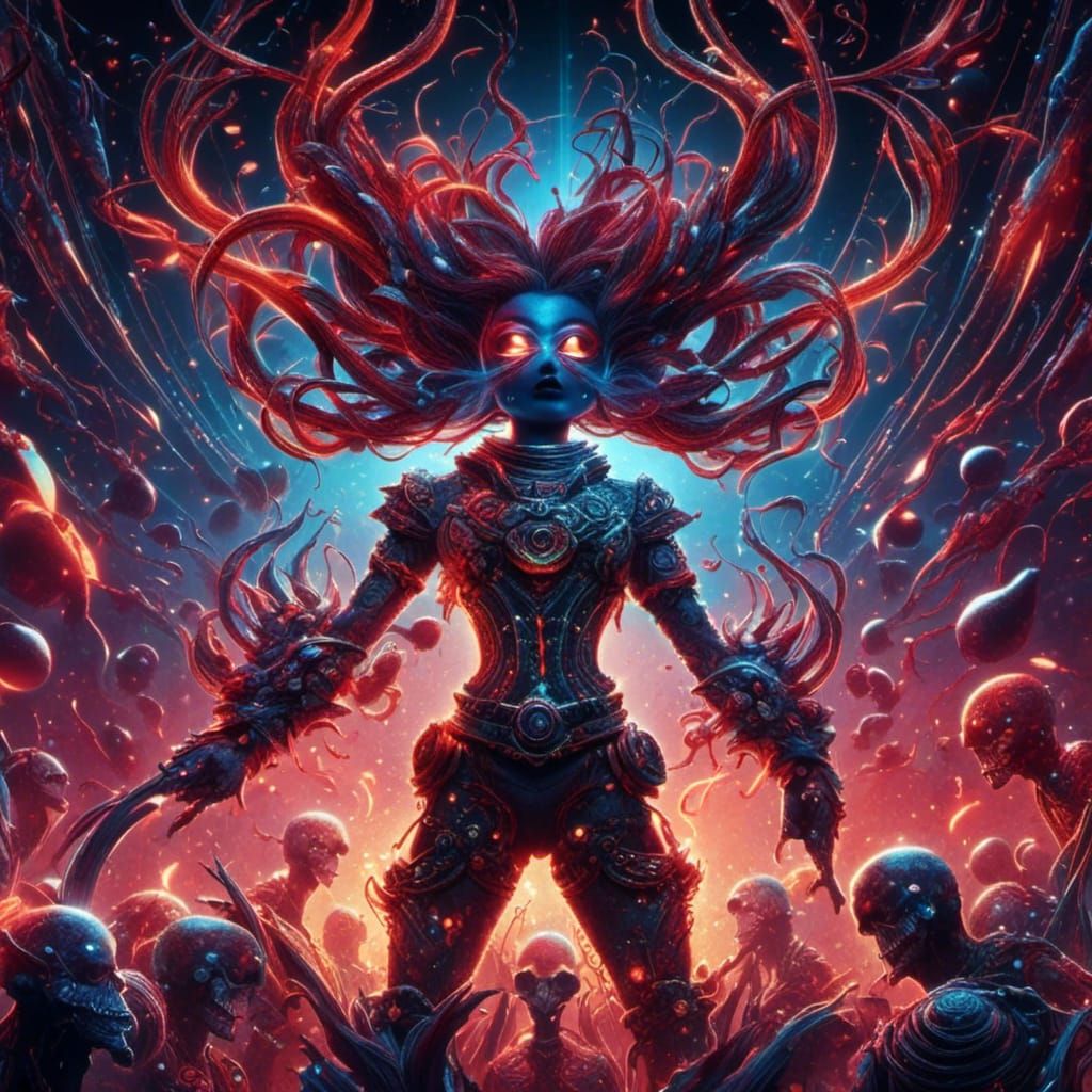 Electric Performance in Neon Style