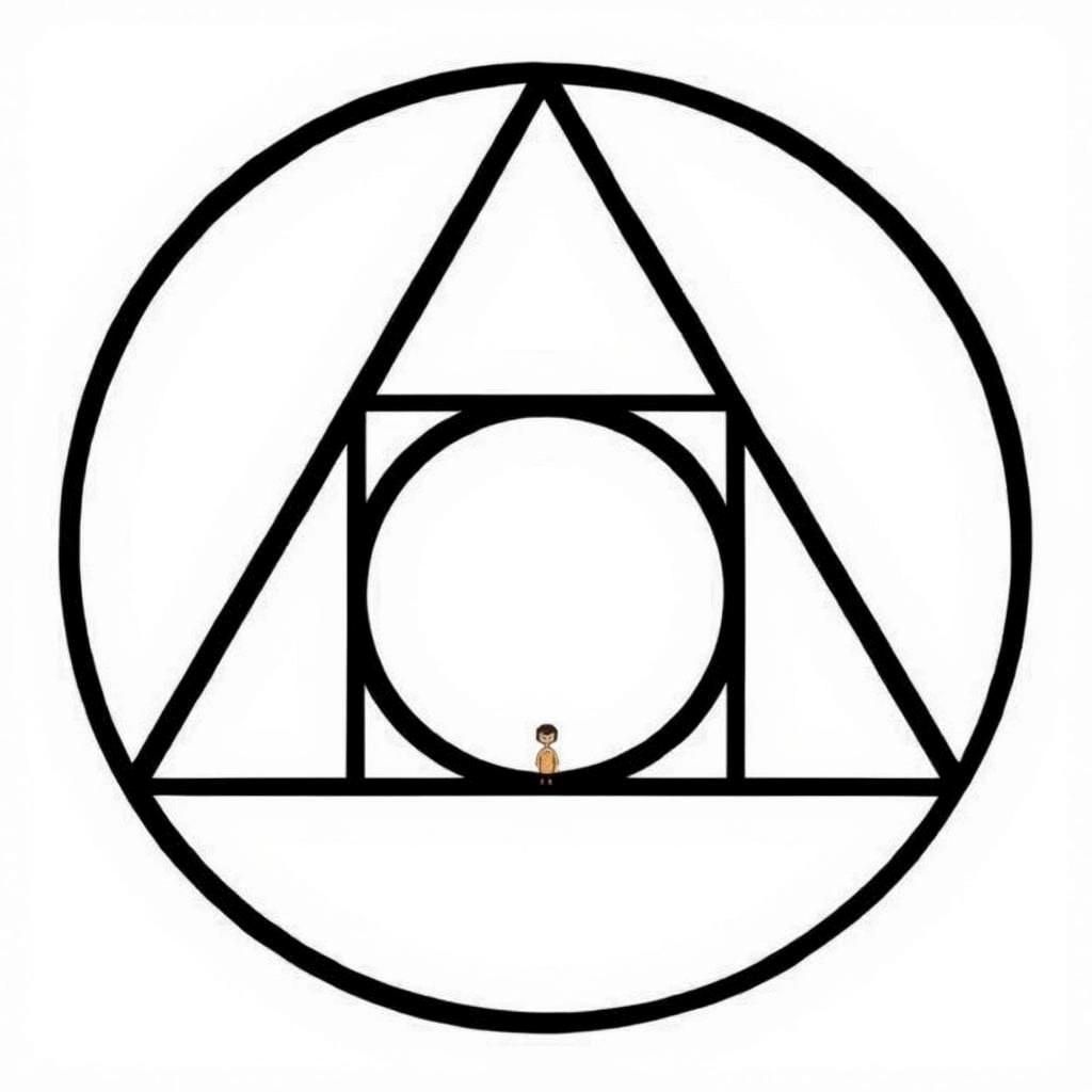 Mystical Seal: Rainbow Geometry in Abstract Style