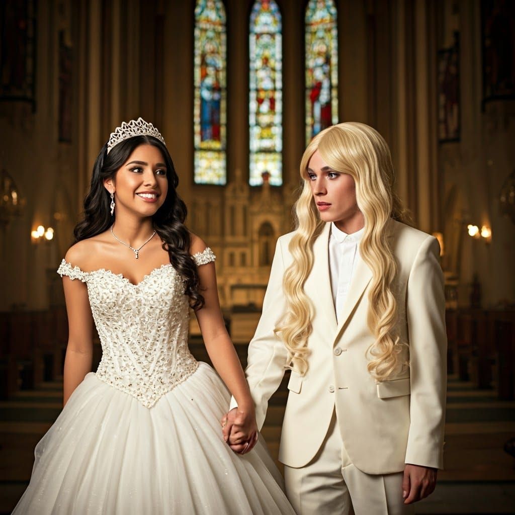 Ethereal Moment: Elegant Woman and Gentle Crossdressing Comp...