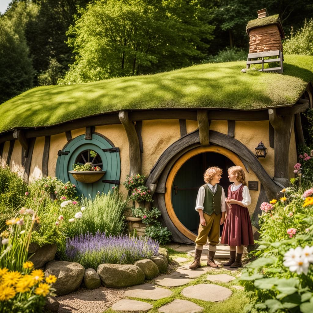 Medieval Hobbits: Samwise and Rosie in Summer Garden