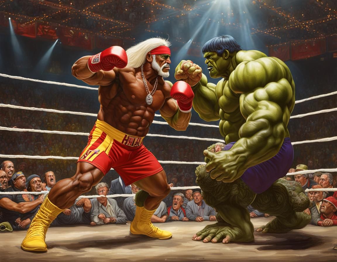 Hyperrealistic Turtle Wrestler Illustration