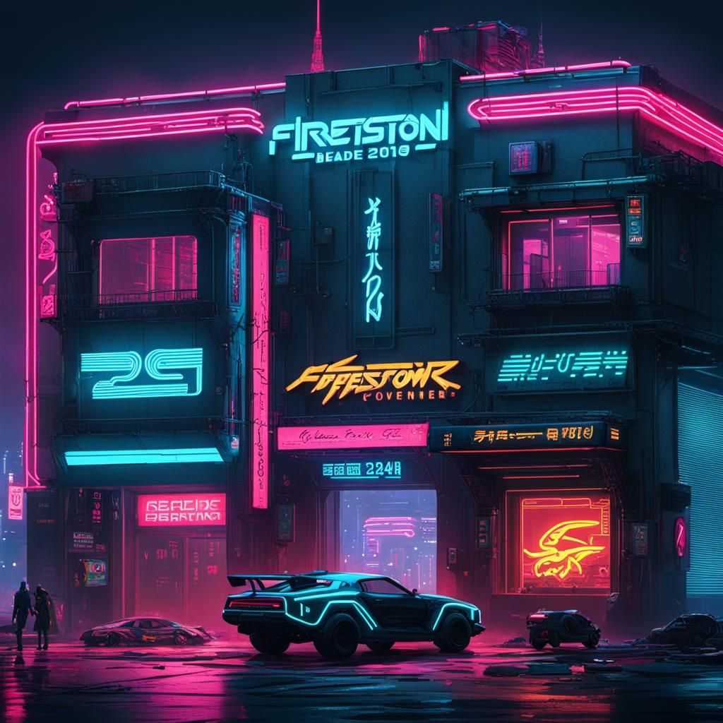 Cyberpunk 2099 Neon Cityscape: Blade Runner Aesthetic