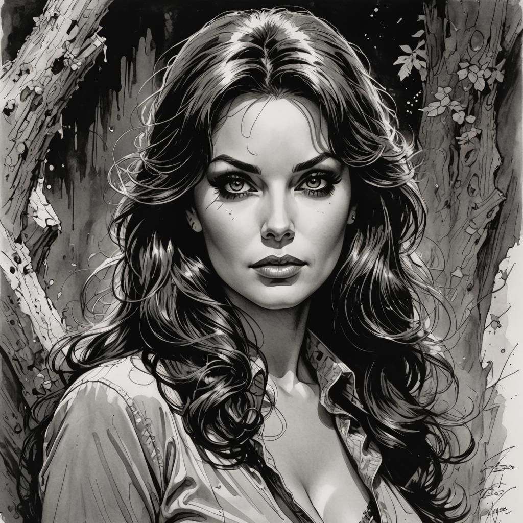 Lana Wood in Comic Book Style