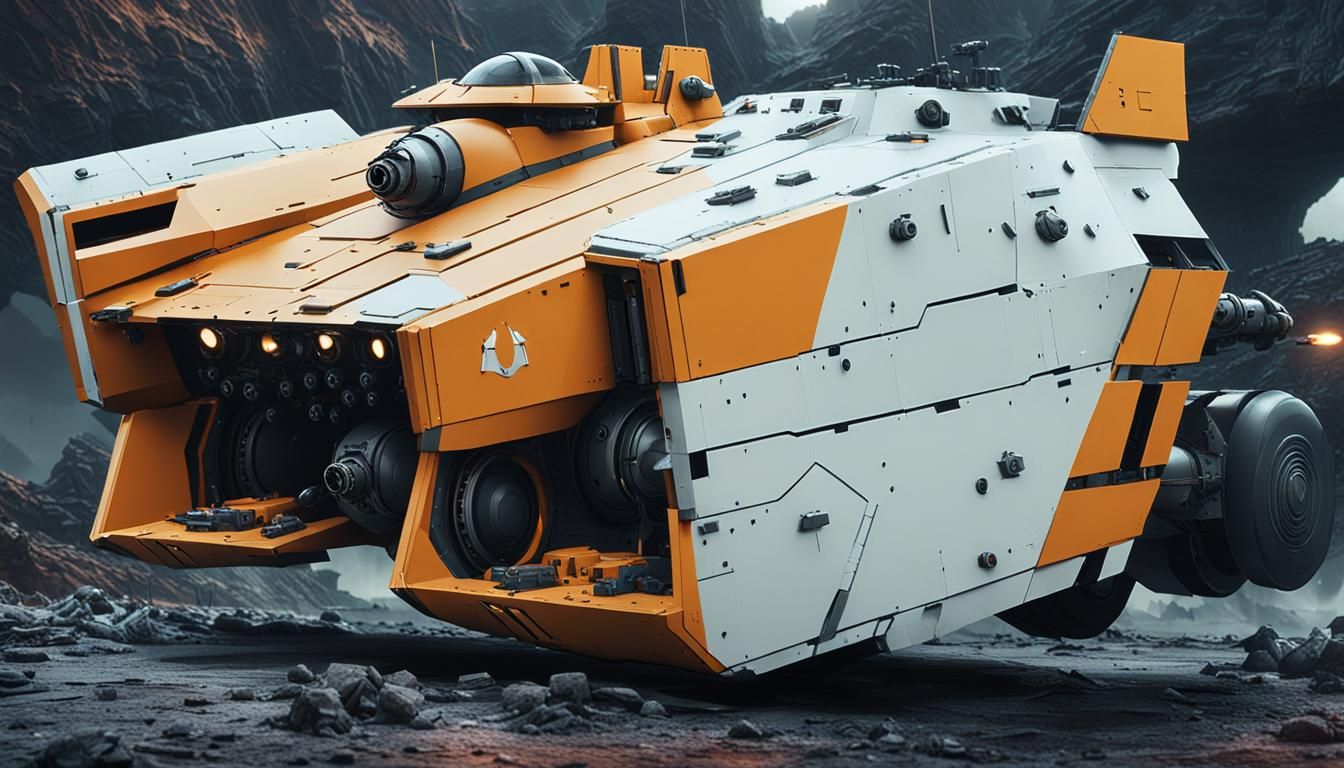 Cyberpunk War Machine Dominates Desolate Wasteland