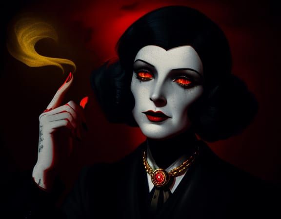 Art Deco Horror: Madame Mélodie's Smoky Speakeasy