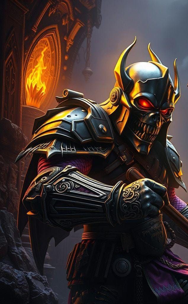 Dark Fantasy Hatchet Wielder by Rutkowski