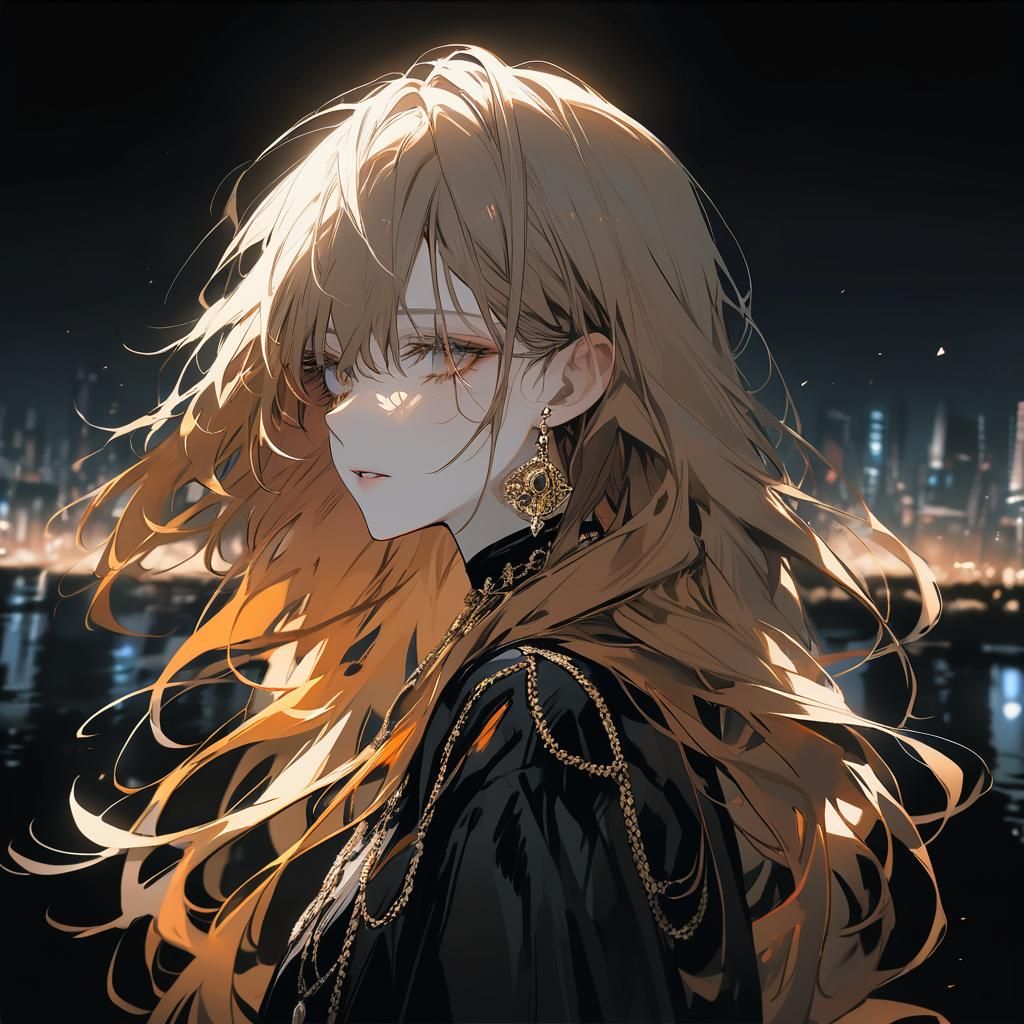 Night City Portrait with Skull Mask