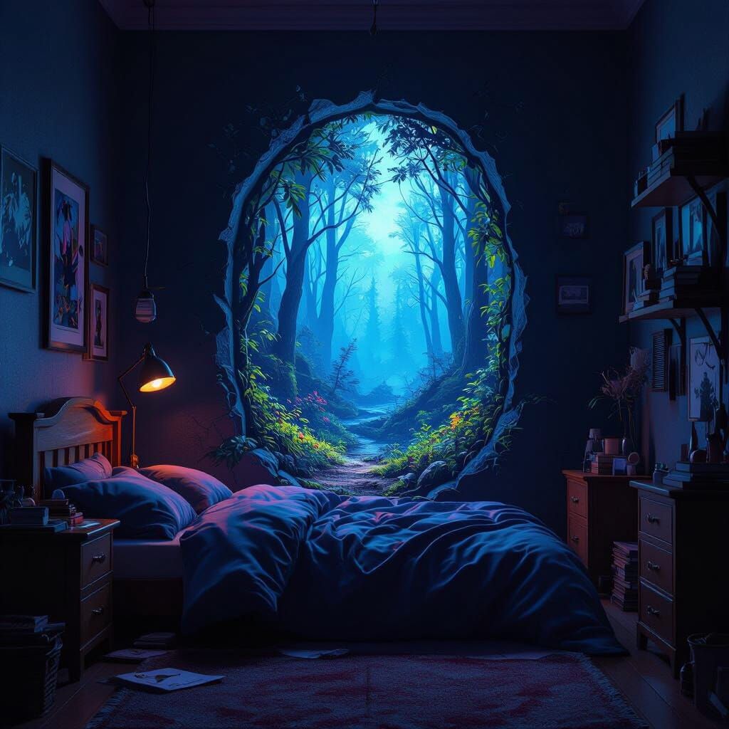 Mystical Forest Portal in Matte Painting Style