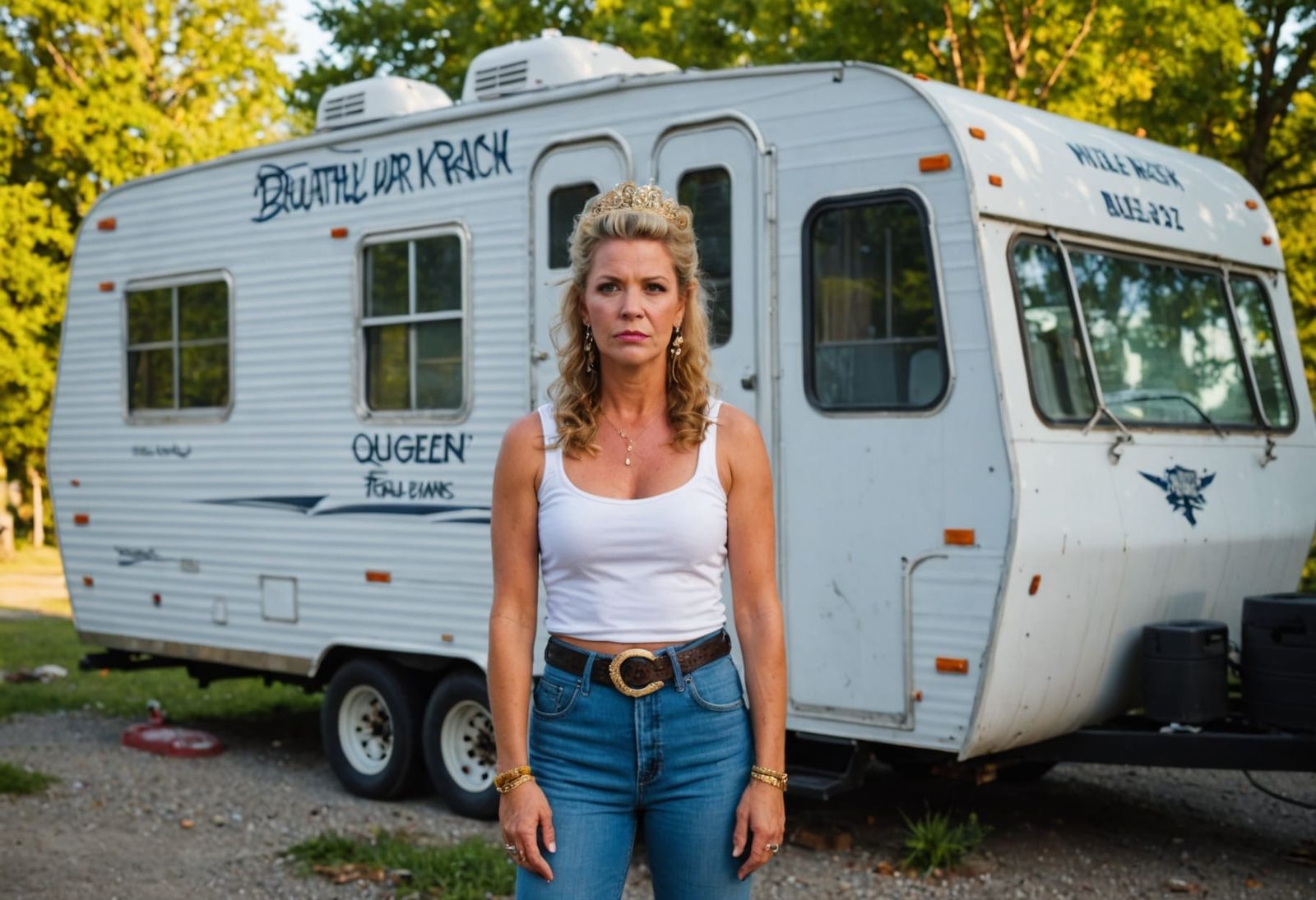 Beautiful Trailer Park Queen Portrait