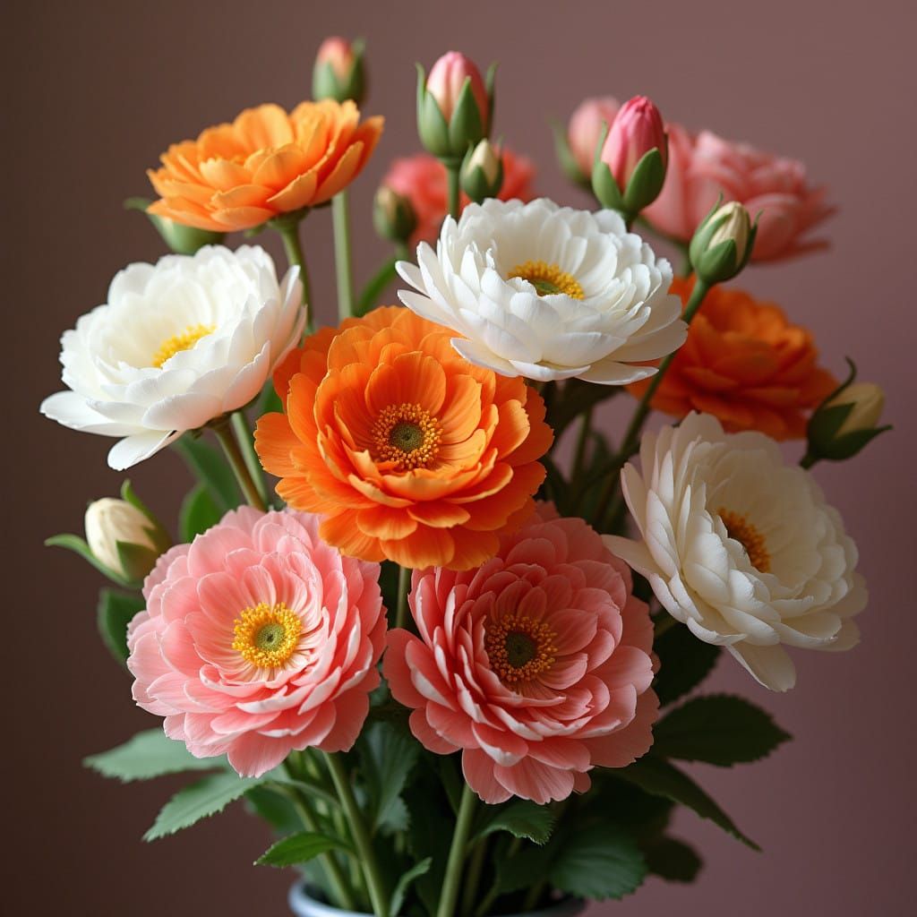 Surreal Floral Wonderland in Vibrant Colors and Intricate De...