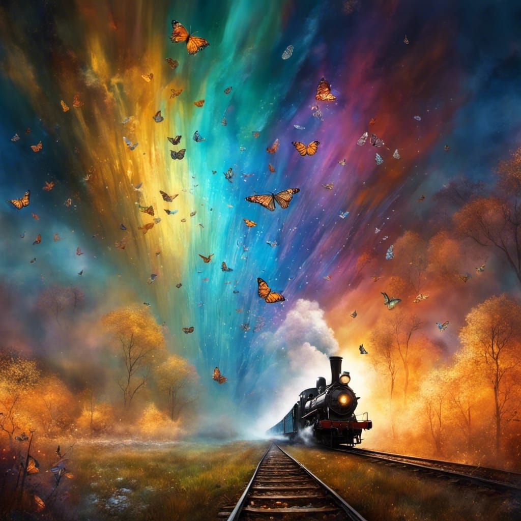 Enchanted Steam Train Through Snowy Vortex