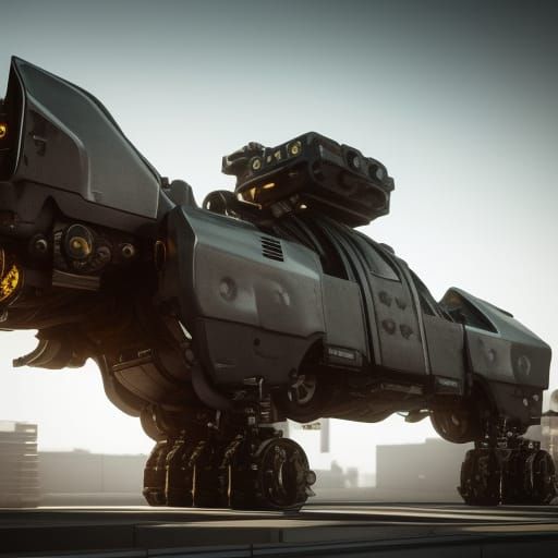 Futuristic Sci-Fi Mech in Cinematic Style