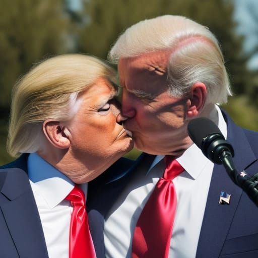 Joe Biden Kissing: An AI-Generated Image