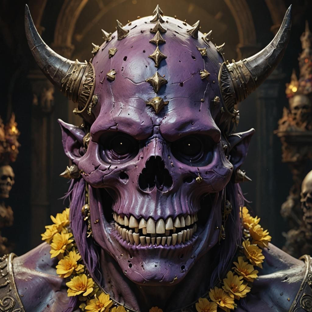 Ogre Skull: Dark Fantasy Art in Deep Color