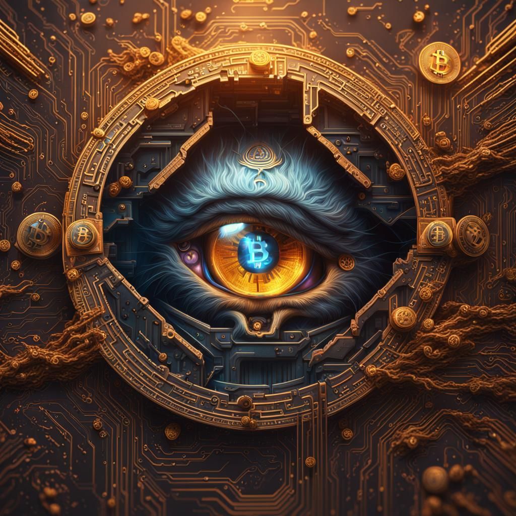 Bitcoin Cat Eye NFT Art