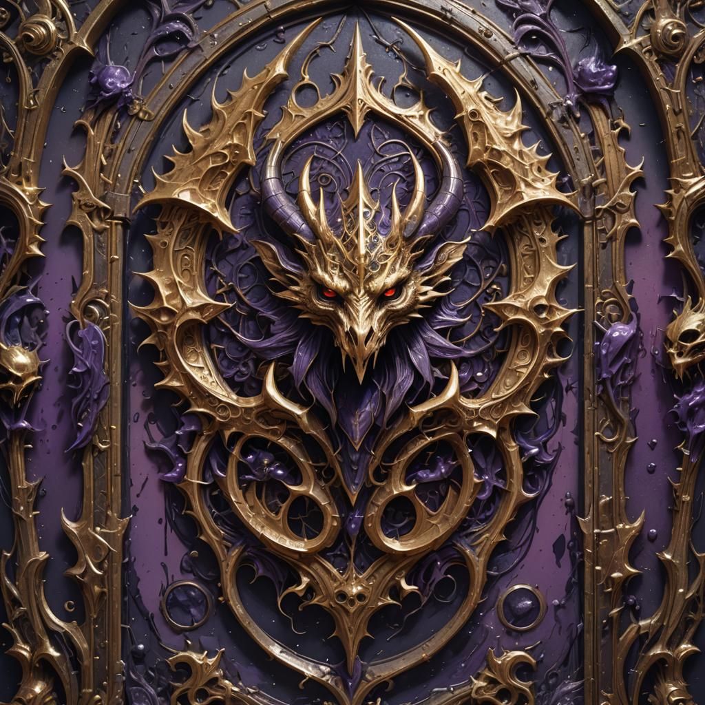 Gothic Fantasy Frame with Intricate Creatures