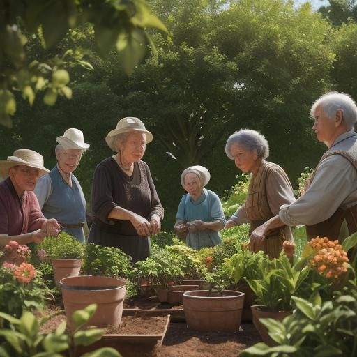 Community Gardeners in Earthy Documentary Photo Style