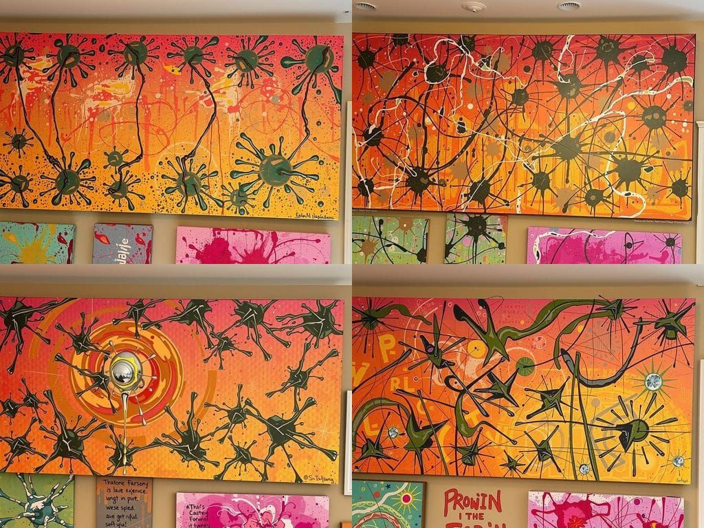 Vibrant Watercolor Painting in Splash Art Style