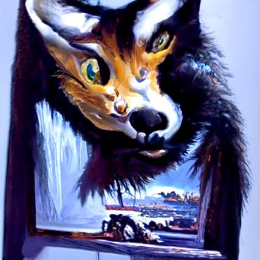 Furry Creature as Oil Painting by Gurney