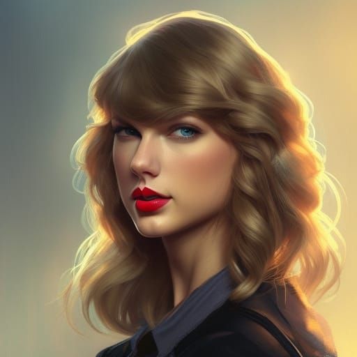 Taylor Swift Portrait in Art Nouveau Style