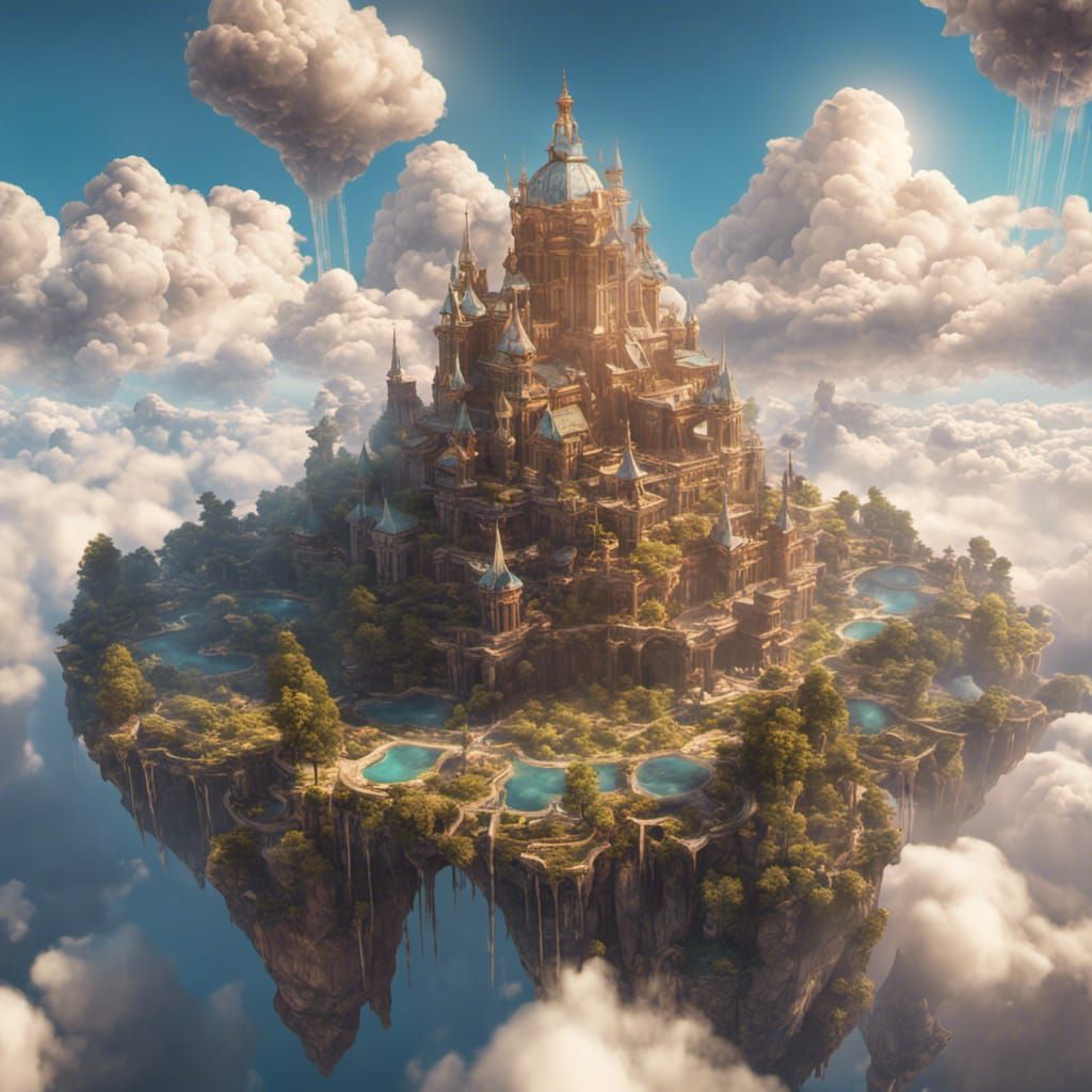 Mystical Sky City Concept Art