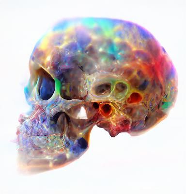 Cosmic Skull: Universe Within an 8K Render