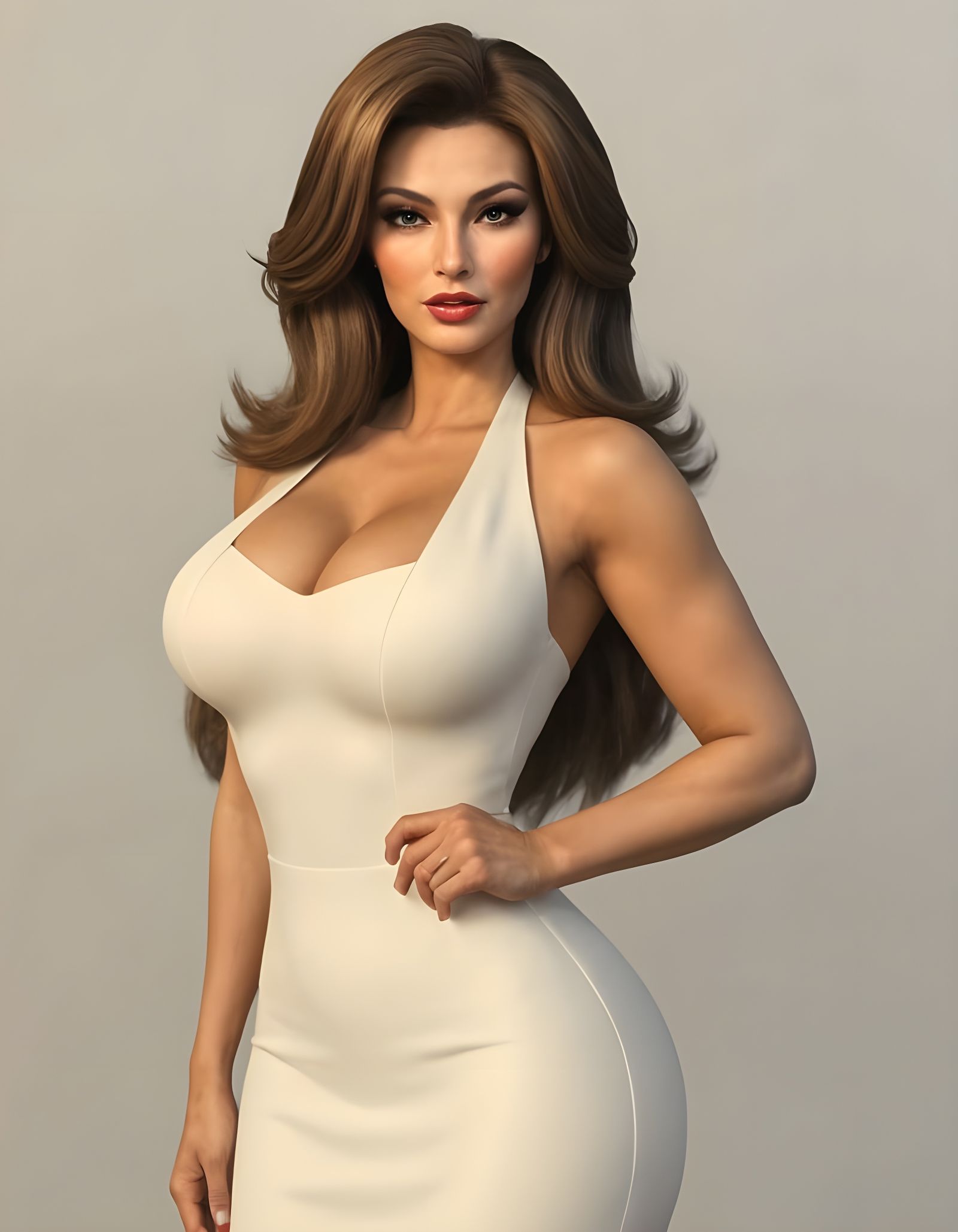 Surrealist Painting of a Fit and Feminine Raquel Welch in a ...