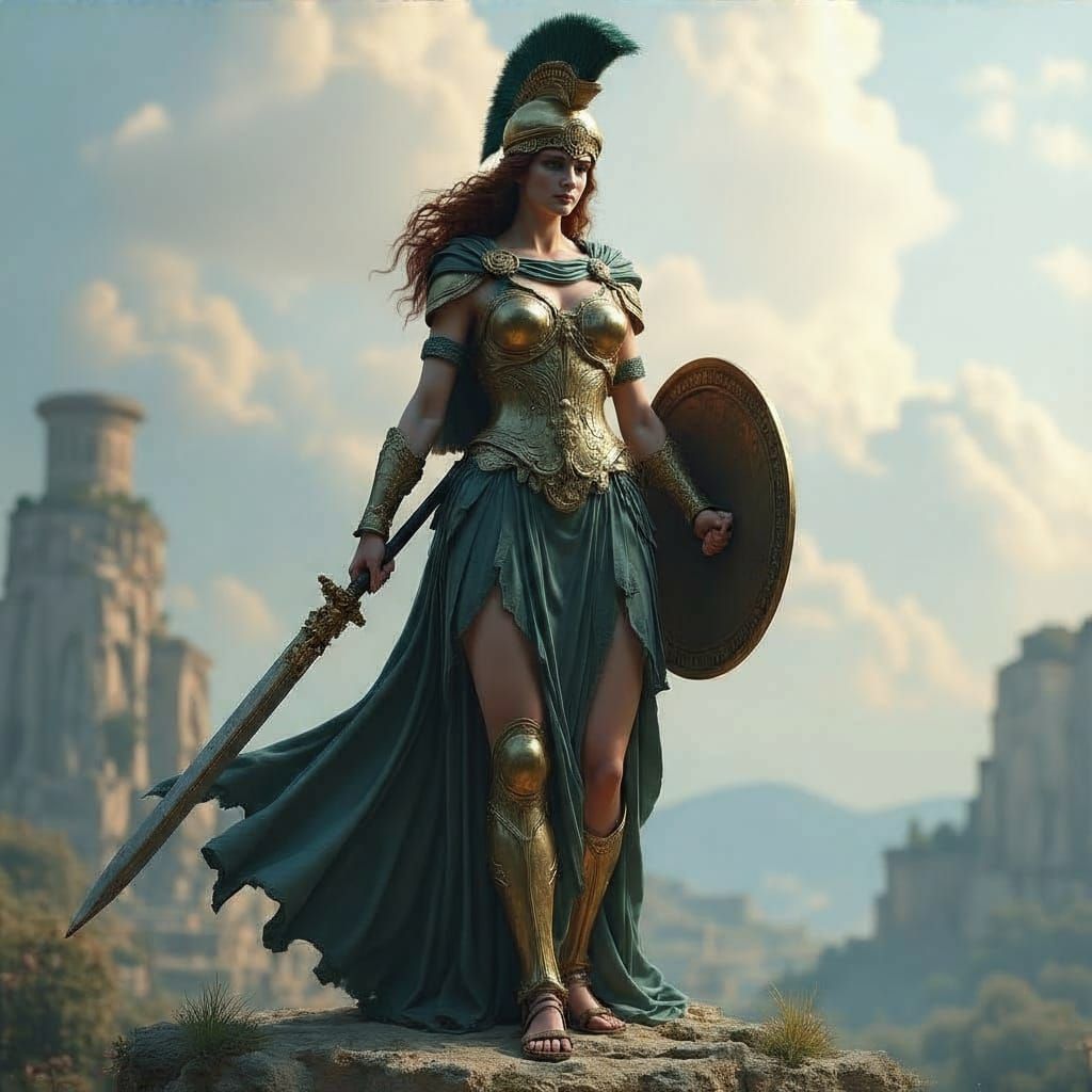 Minerva Ultor Goddess of Wisdom, War, and Victory in Cinemat...
