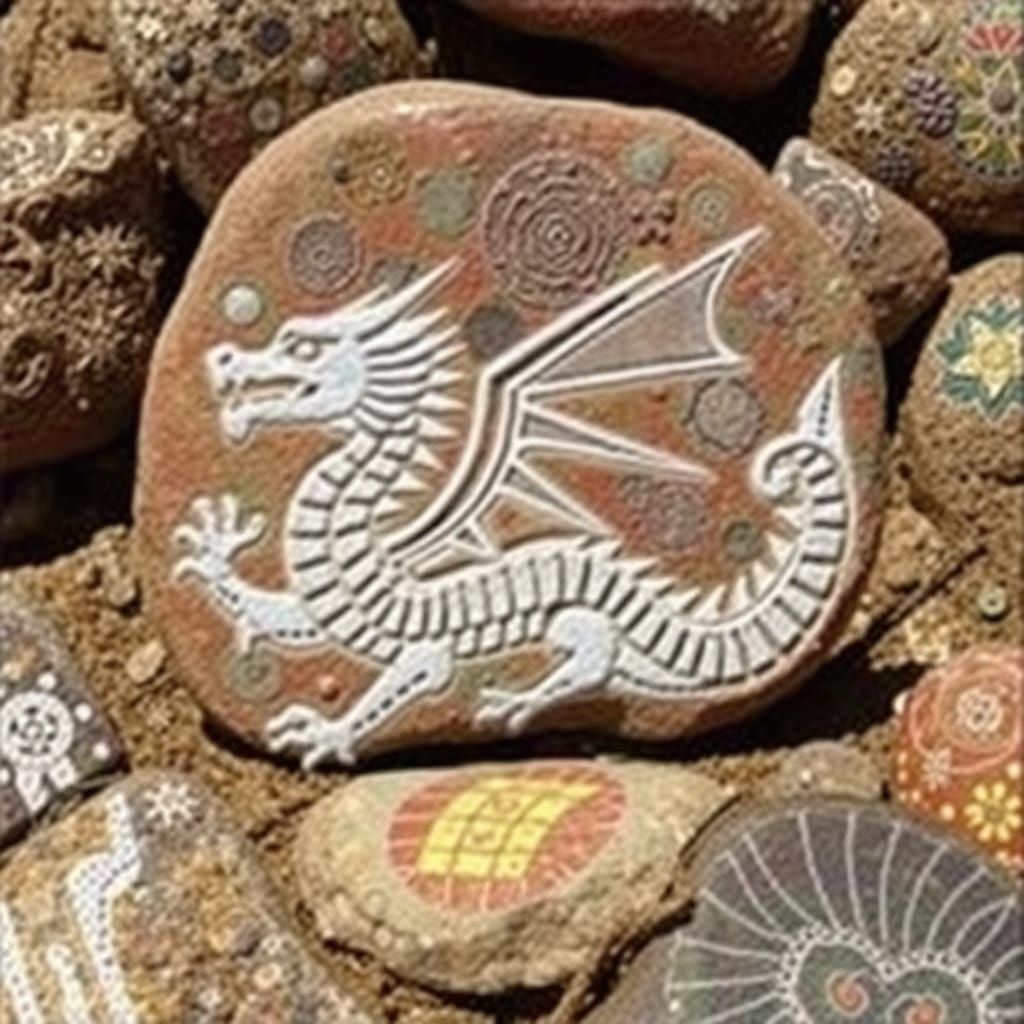 Ancient Dragons in Geoglyphic Stones