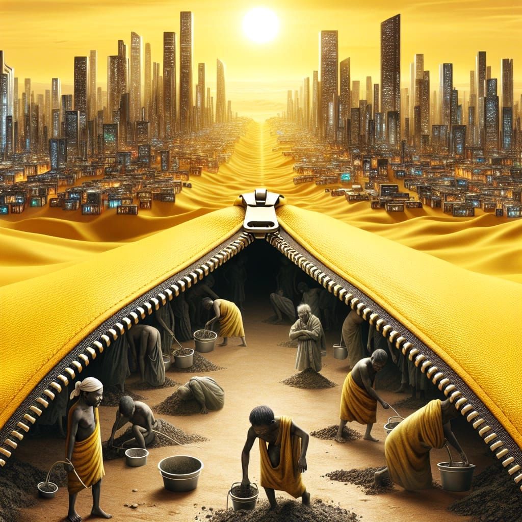 Futuristic Desert City Exposes Labor Exploitation