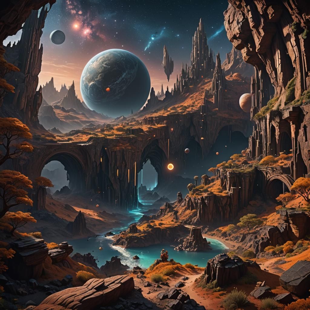 Cosmic Void: Planets and Constellations in Deep Space