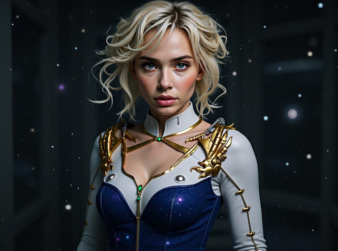 Hyperrealistic Portrait of Princess Rosalina in Cosmic Setti...