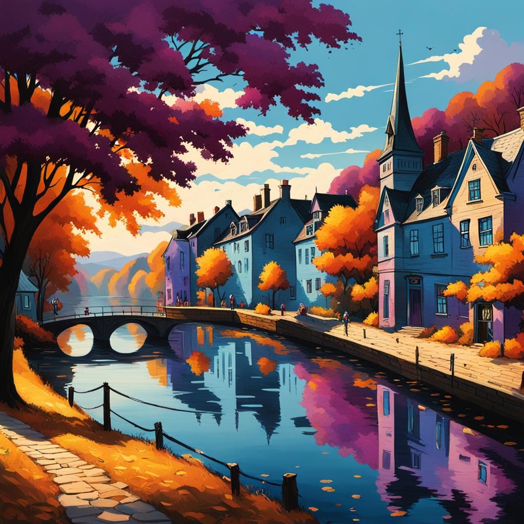 Abstract Purple and Blue Design