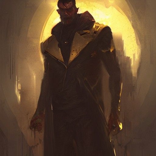 Sinister Golden Man Inspired by Rutkowski