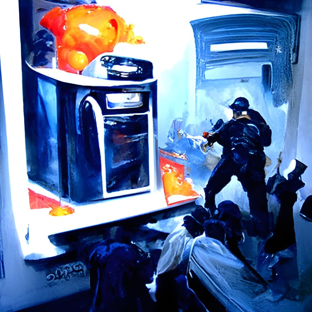 Refrigerator Riots: Oil Painting in Gurney Style