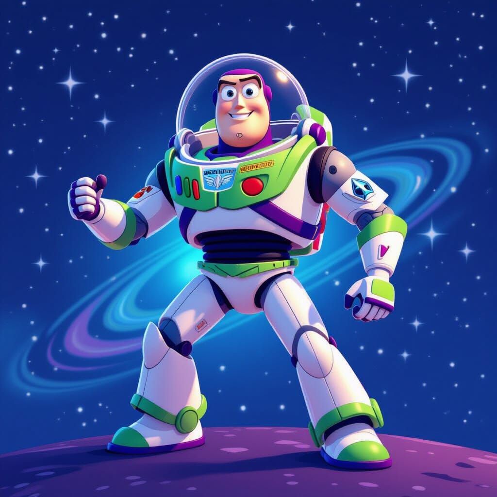 Buzz Lightyear Galaxy Portrait in 3D Animation