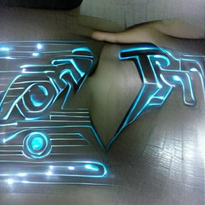 Neon Grid Landscape in Digital Art Style