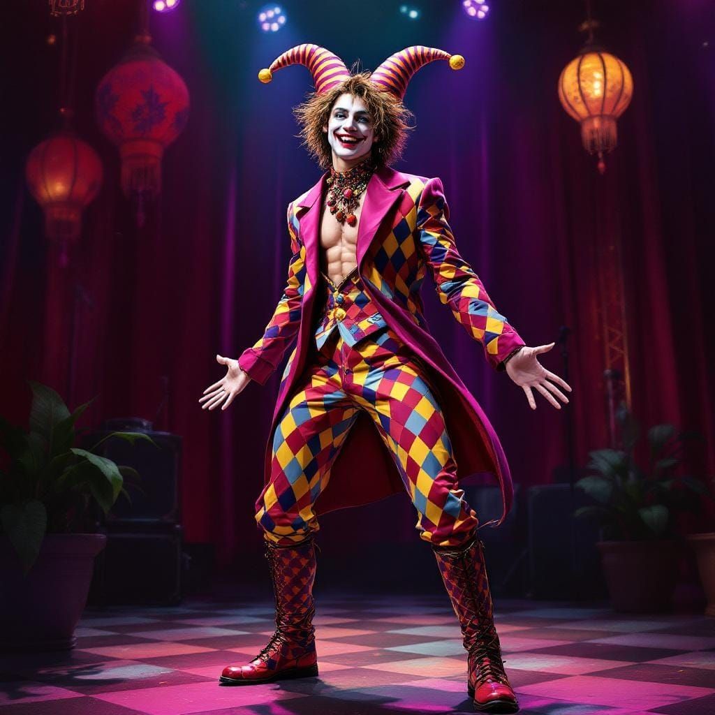 Gay Jester's Comedy Club Debut: Digital Illustration