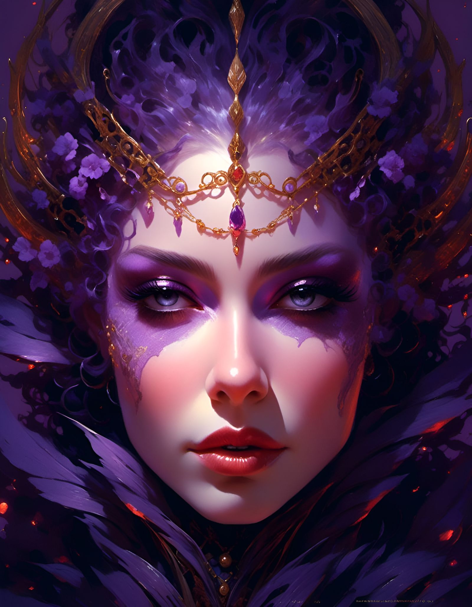 Persephone, Queen of Hades: Hyperrealistic Portrait