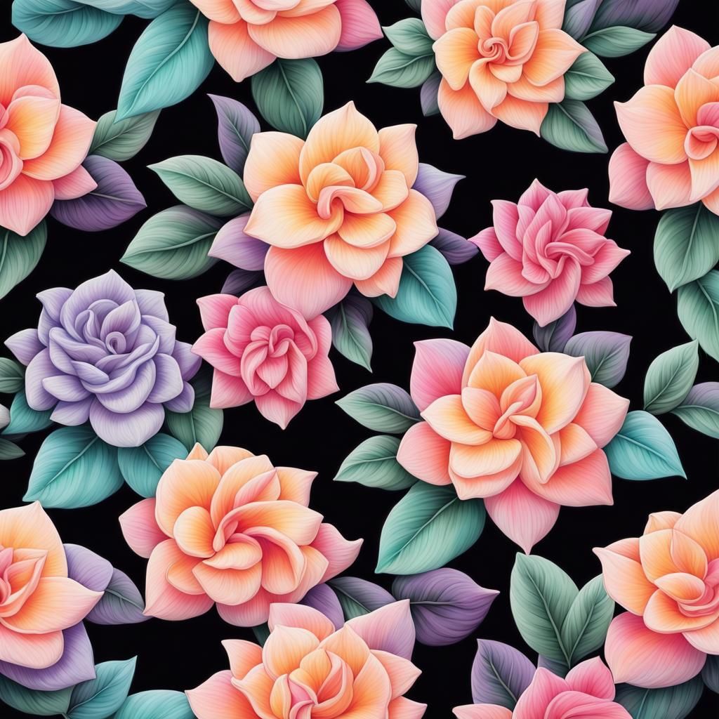 Silky Gardenia Optical Illusion in Saturated Colors