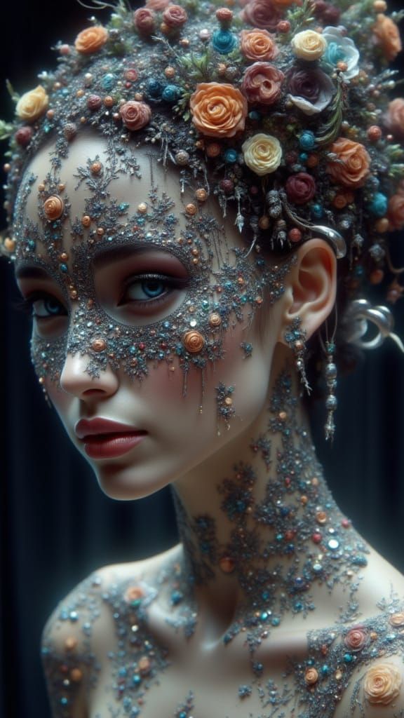 Philippine Fashion Deity with Lace Mask