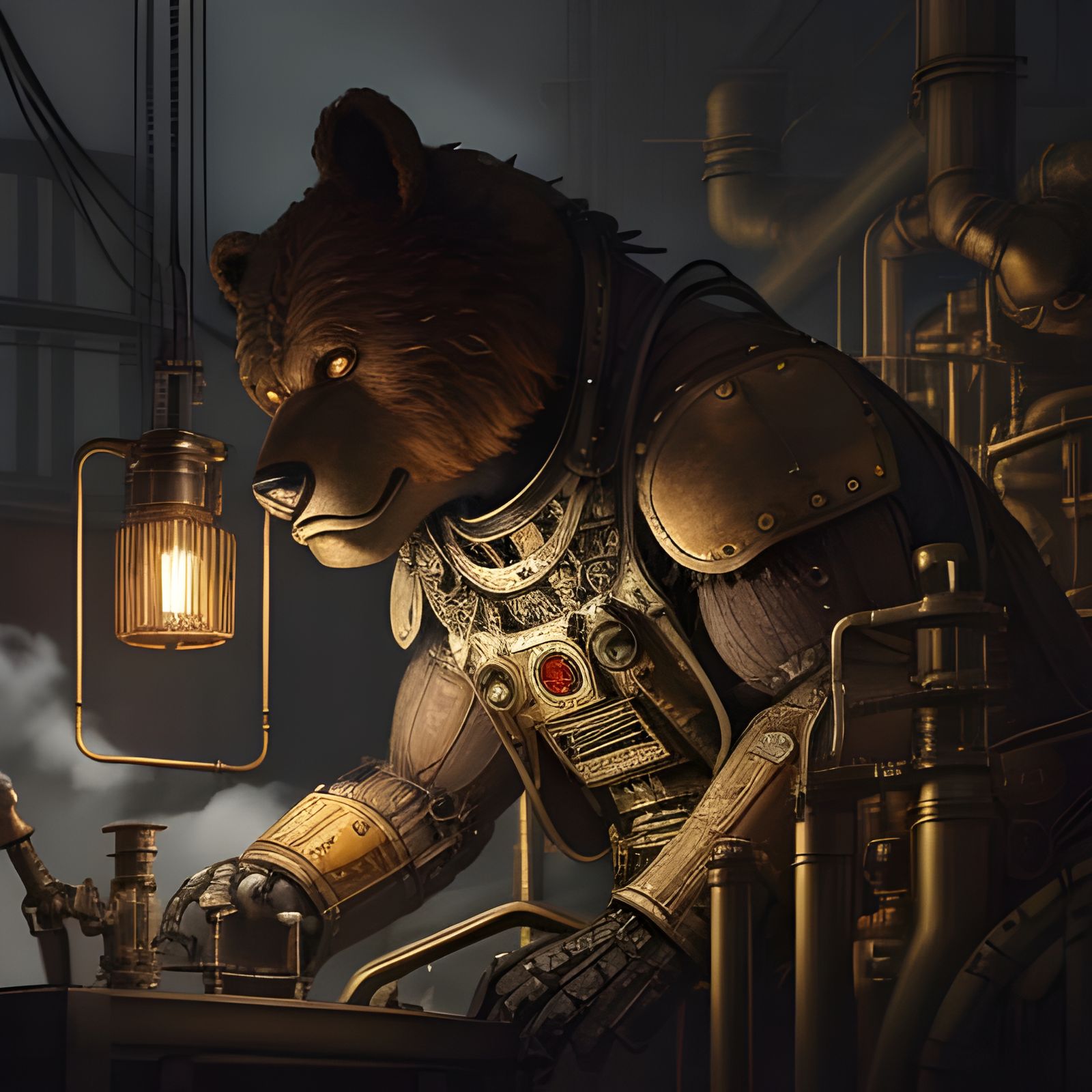 Steam-Powered Ursos in Industrial Elegance