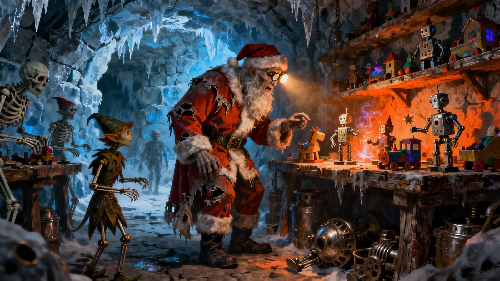 Lich Elf Toy Workshop with Ghoul Santa