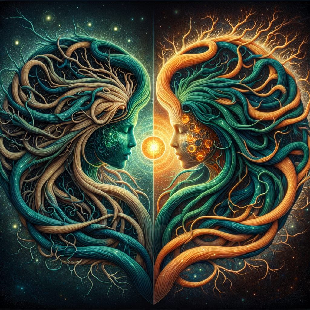 Surreal Cosmic Heart in Harmony