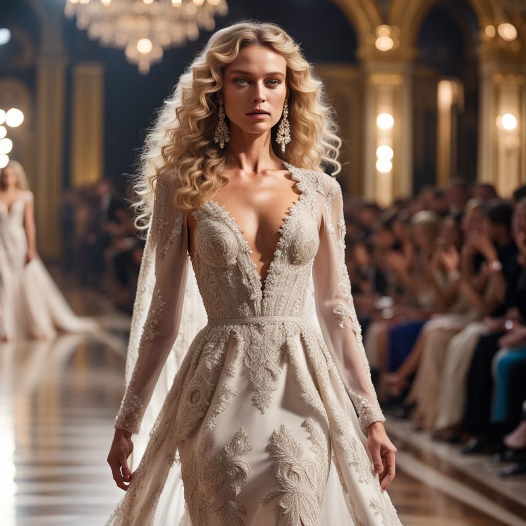 Emery wearing a Zuhair Murad Haute Couture Tsars Wedding Dress