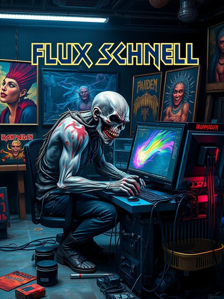 Eddie Creates Digital Art in Futuristic Cyberpunk Style