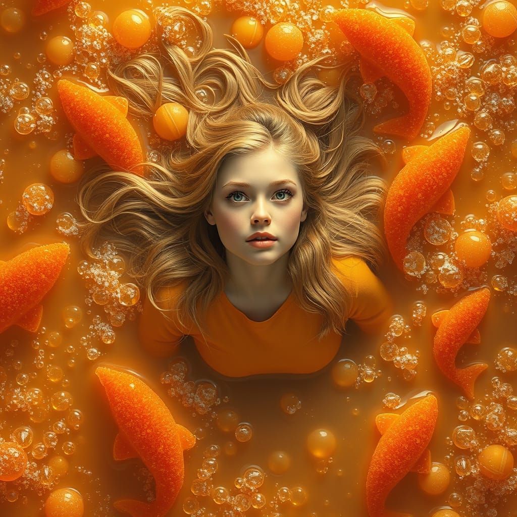 Candy Ocean Dreamscape in a Whimsical Style