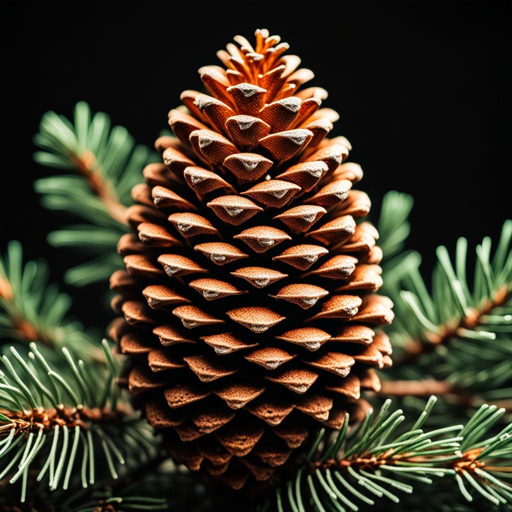 Electric Pine Cone in Techno Style