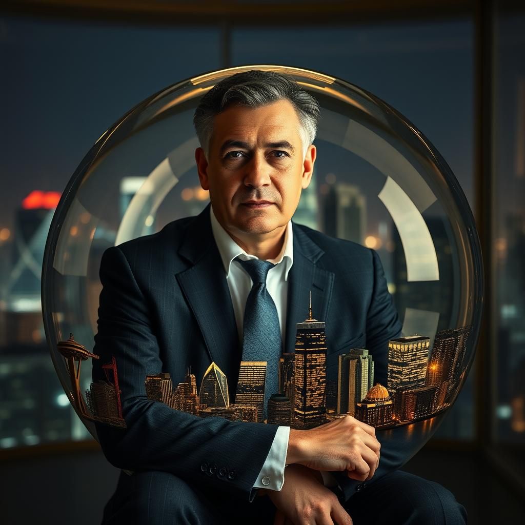 Metropolis in Glass Sphere: Professional Portrait