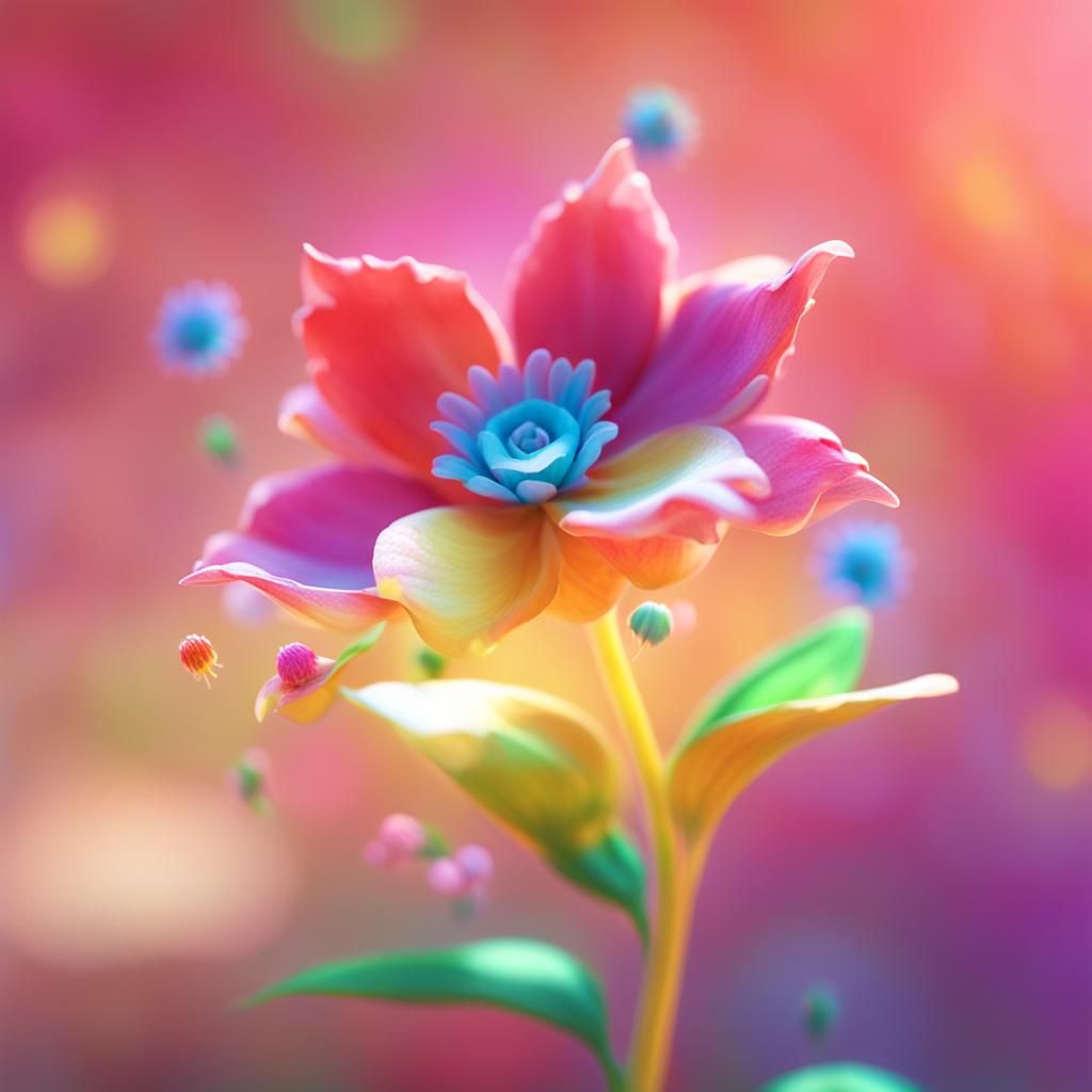 Delicate Flower Threatened in Pixar-Style 3D Art
